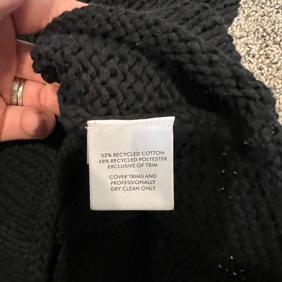 White + Warren Black Cardigan - Picture 4 of 5